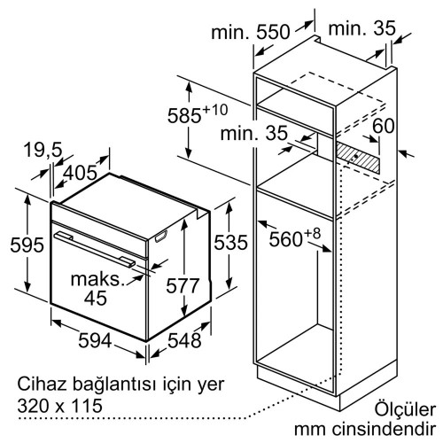 BOSCH HJG852YN0T ANKASTRE FIRIN